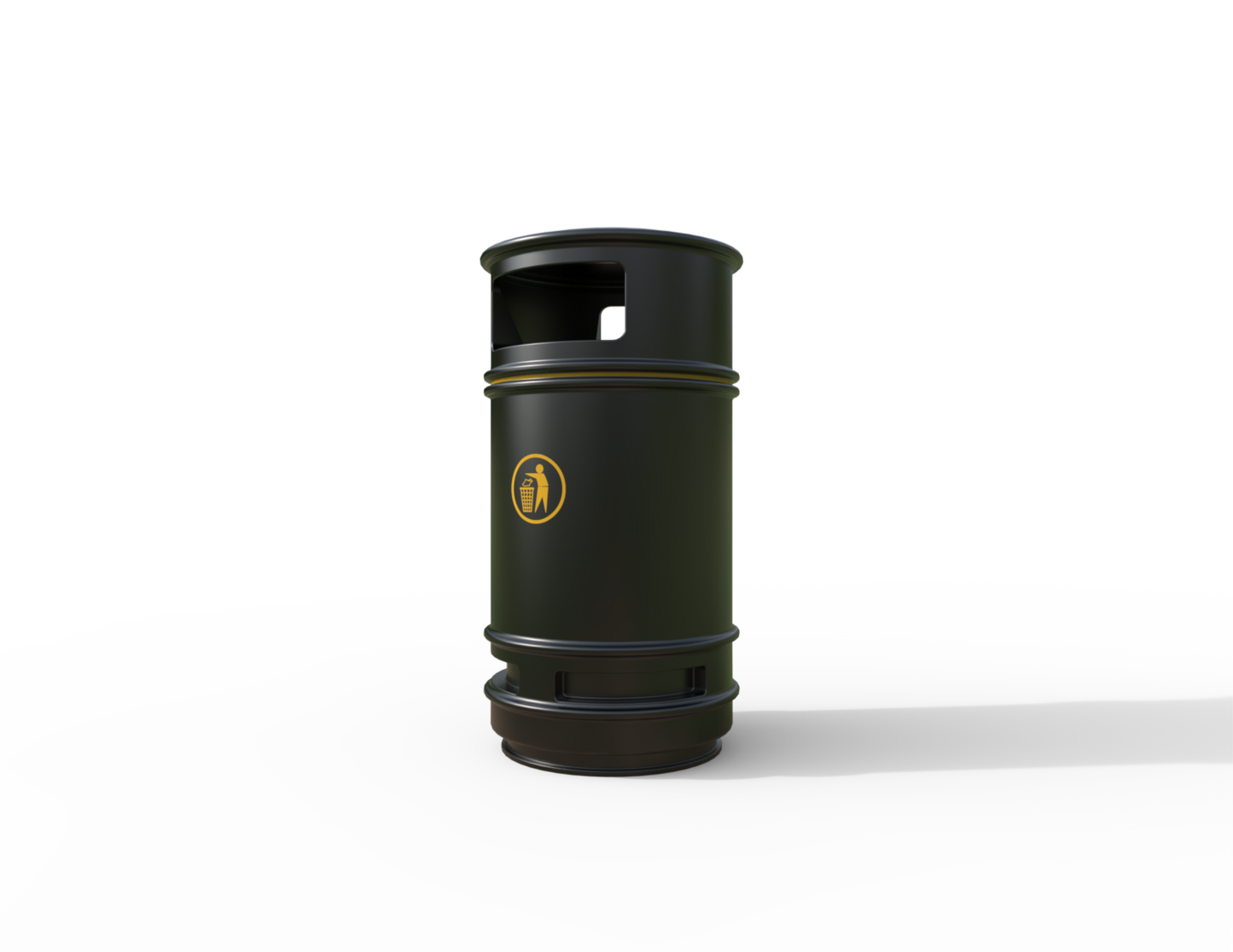 Copperfield Traditional Floor Mounted Bin 90L | Outdoor Litterbins |