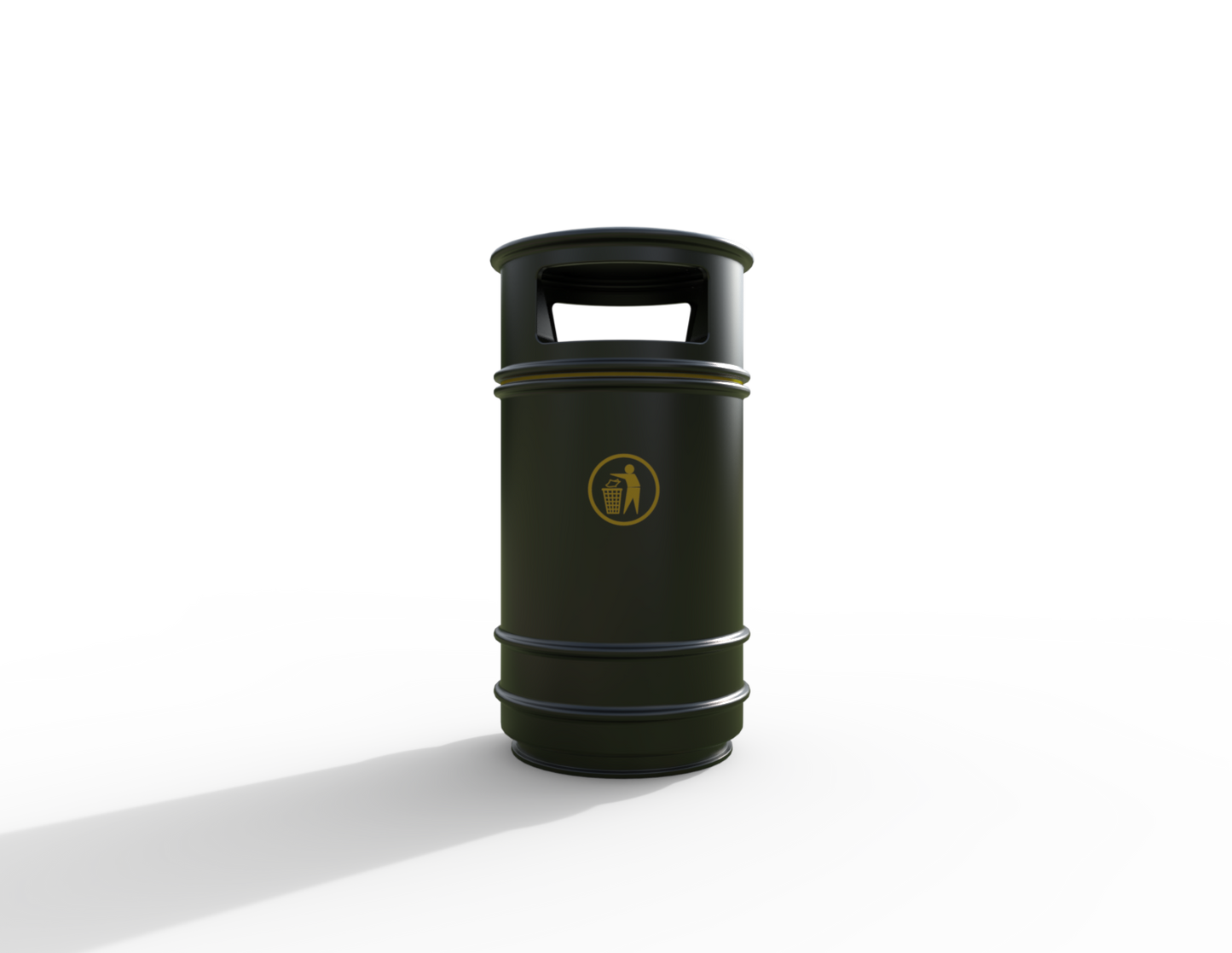 Copperfield Traditional Floor Mounted Bin 90L | Outdoor Litterbins |