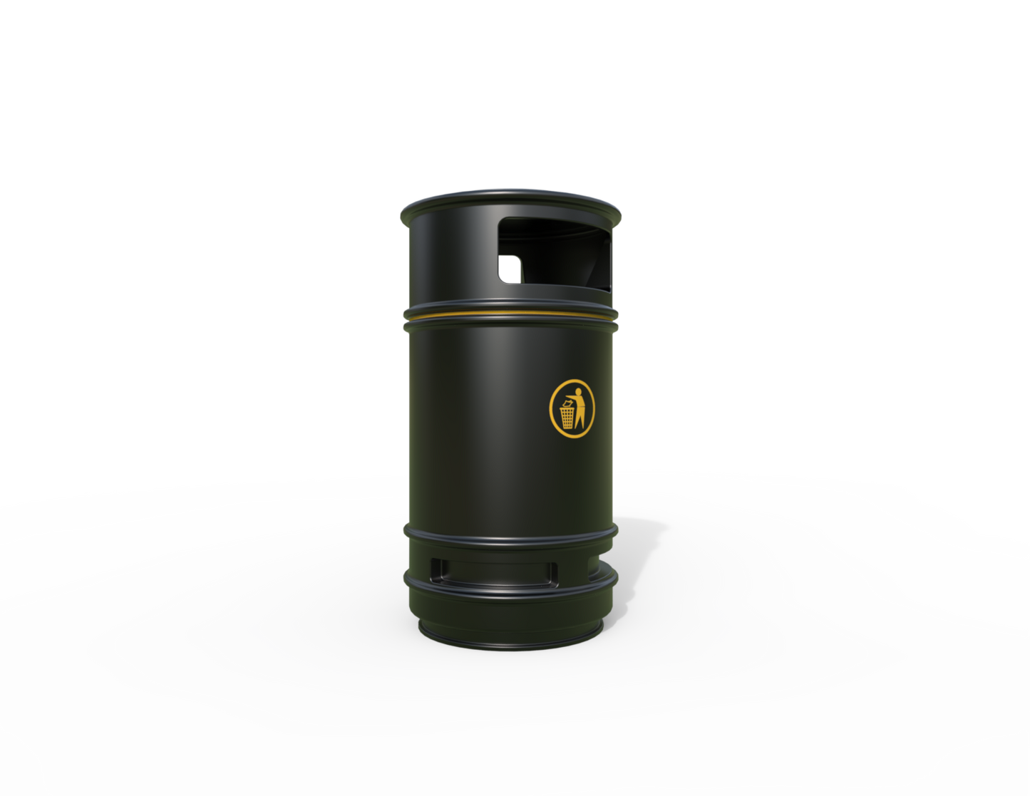 Copperfield Traditional Floor Mounted Bin 90L | Outdoor Litterbins |