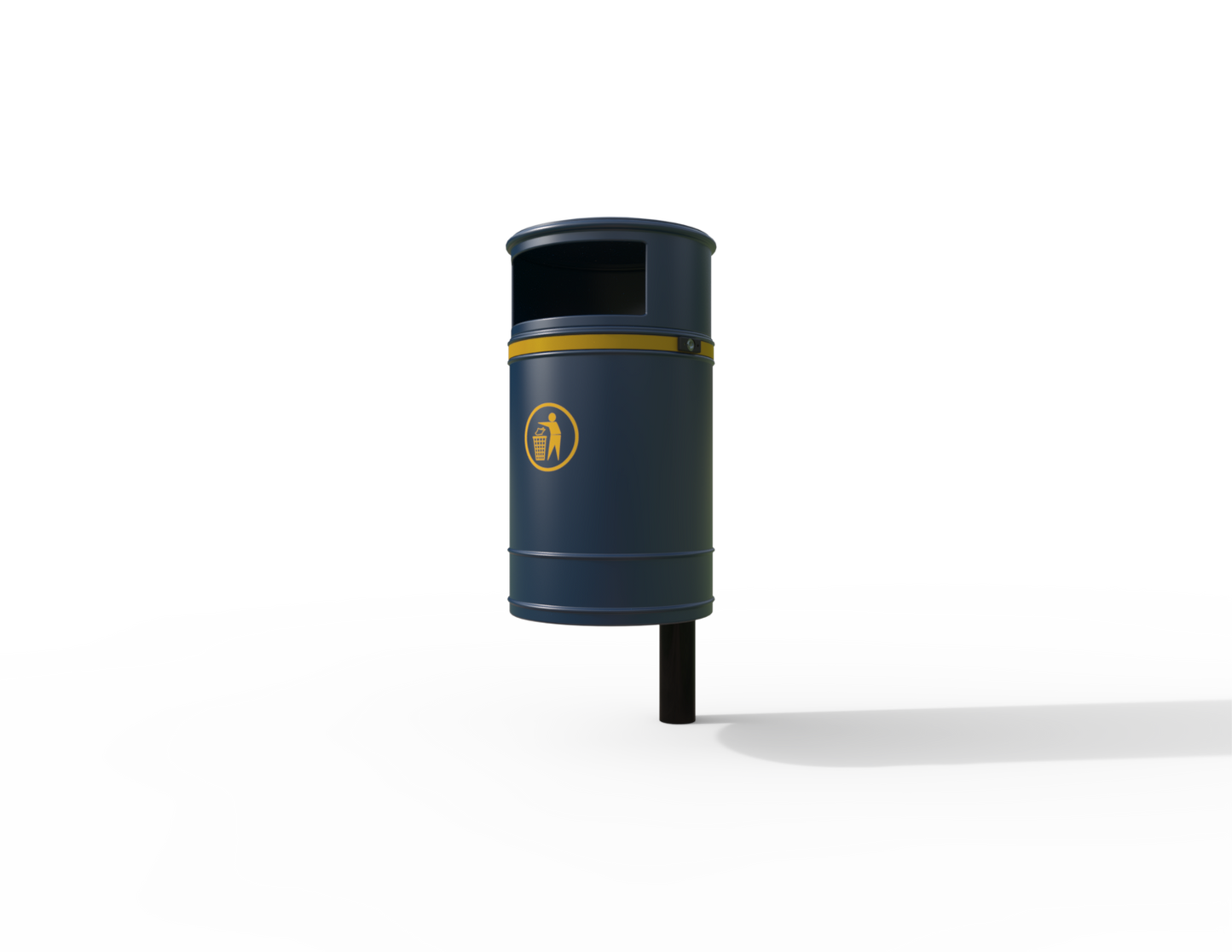 Nickleby Traditional Post Mount Litter Bin 40L | Outdoor Litterbins |