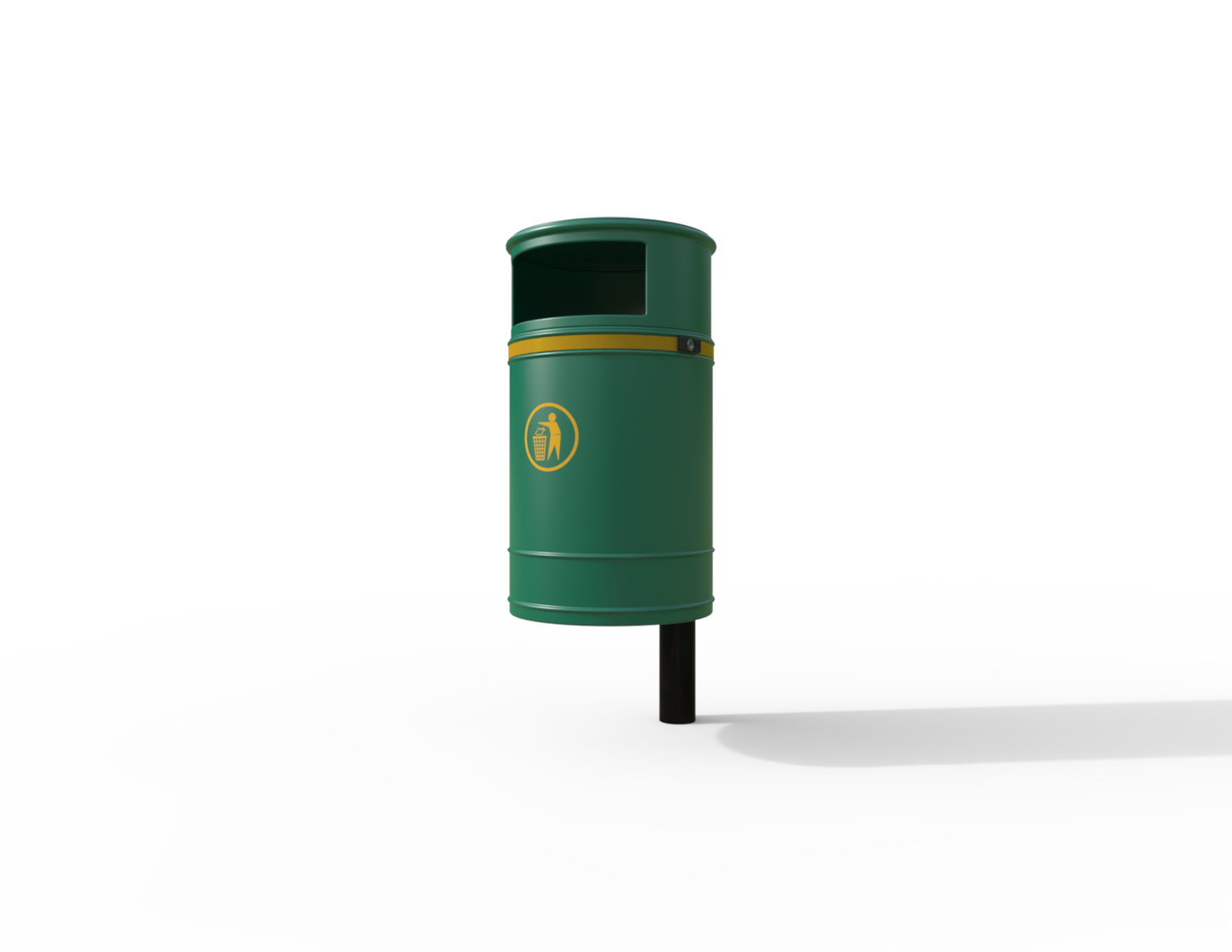 Nickleby Traditional Post Mount Litter Bin 40L | Outdoor Litterbins |