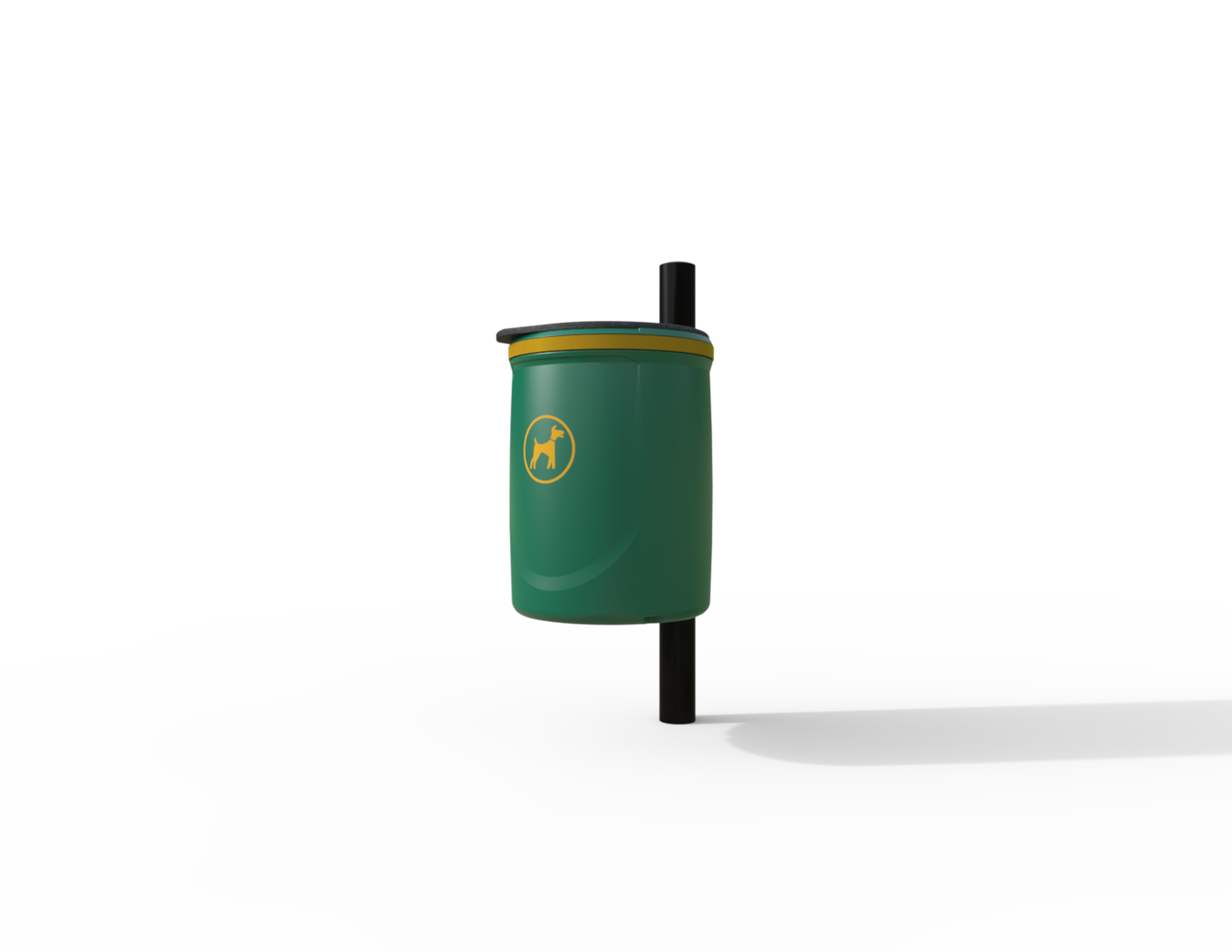 Doggy Traditional Post Mounted Litter Bin 40L | Outdoor Litterbins |