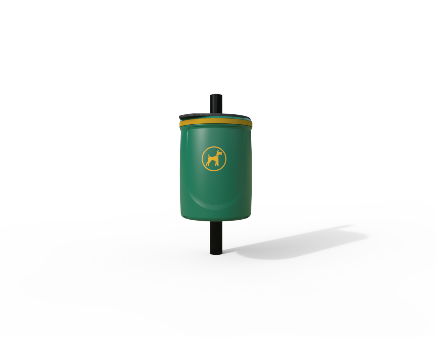 Doggy Traditional Post Mounted Litter Bin 40L | Outdoor Litterbins |