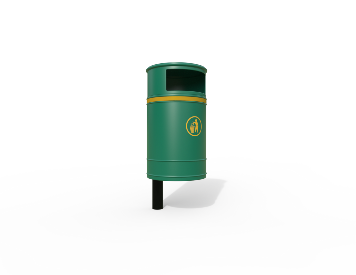 Nickleby Traditional Post Mount Litter Bin 40L | Outdoor Litterbins |
