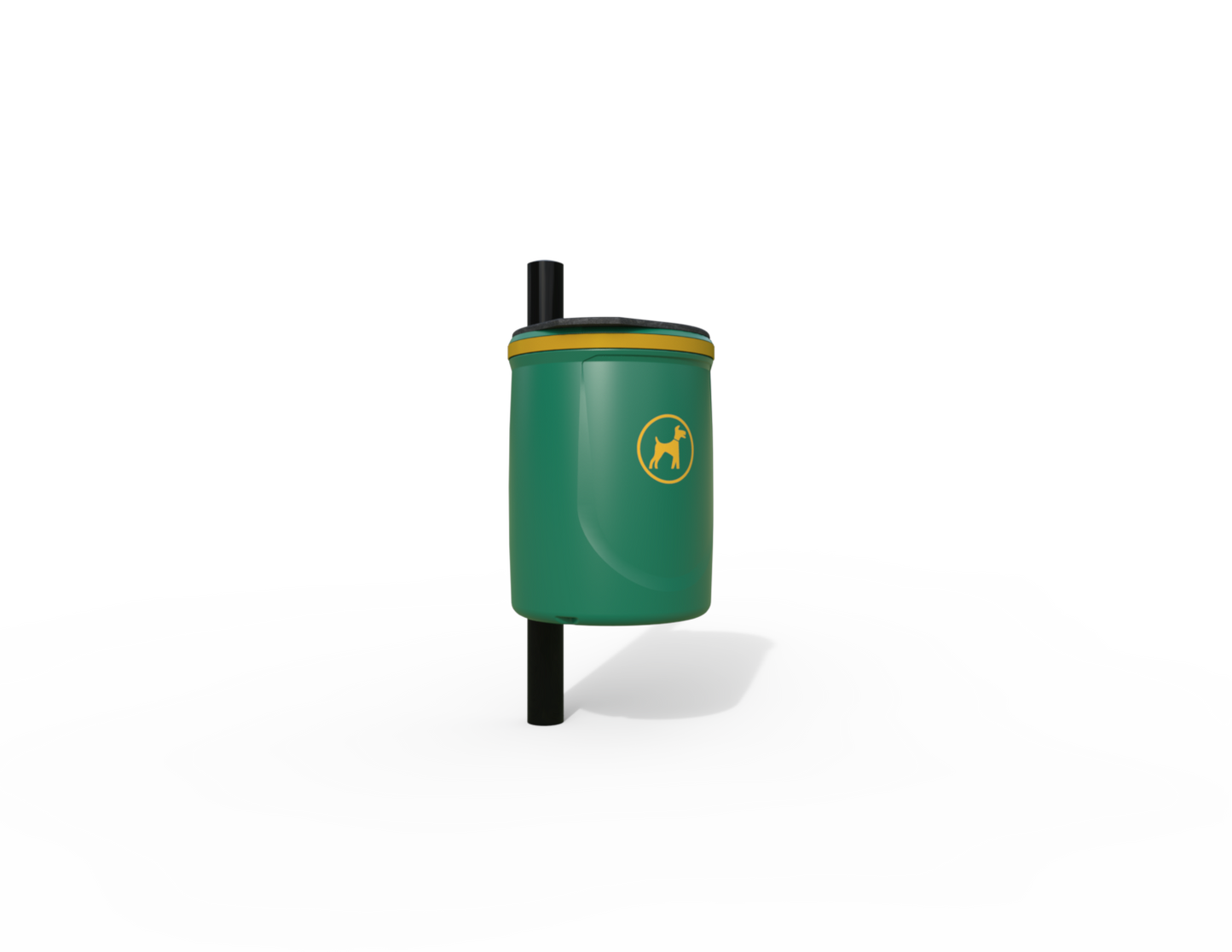 Doggy Traditional Post Mounted Litter Bin 40L | Outdoor Litterbins |