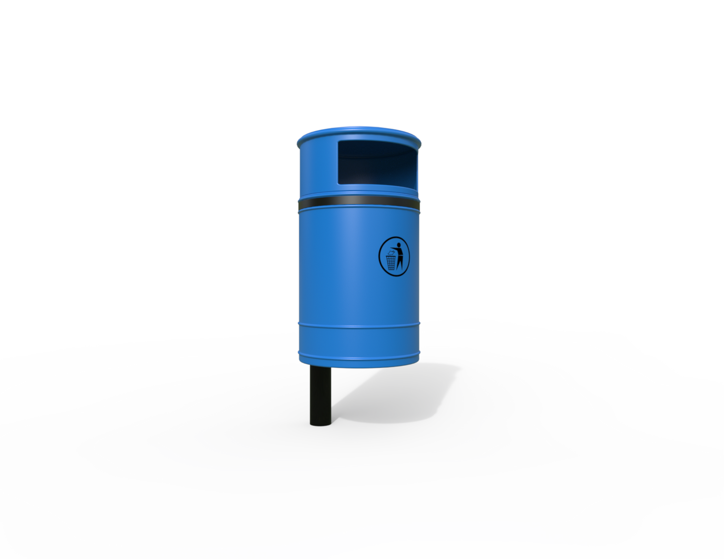 Nickleby Traditional Post Mount Litter Bin 40L | Outdoor Litterbins |
