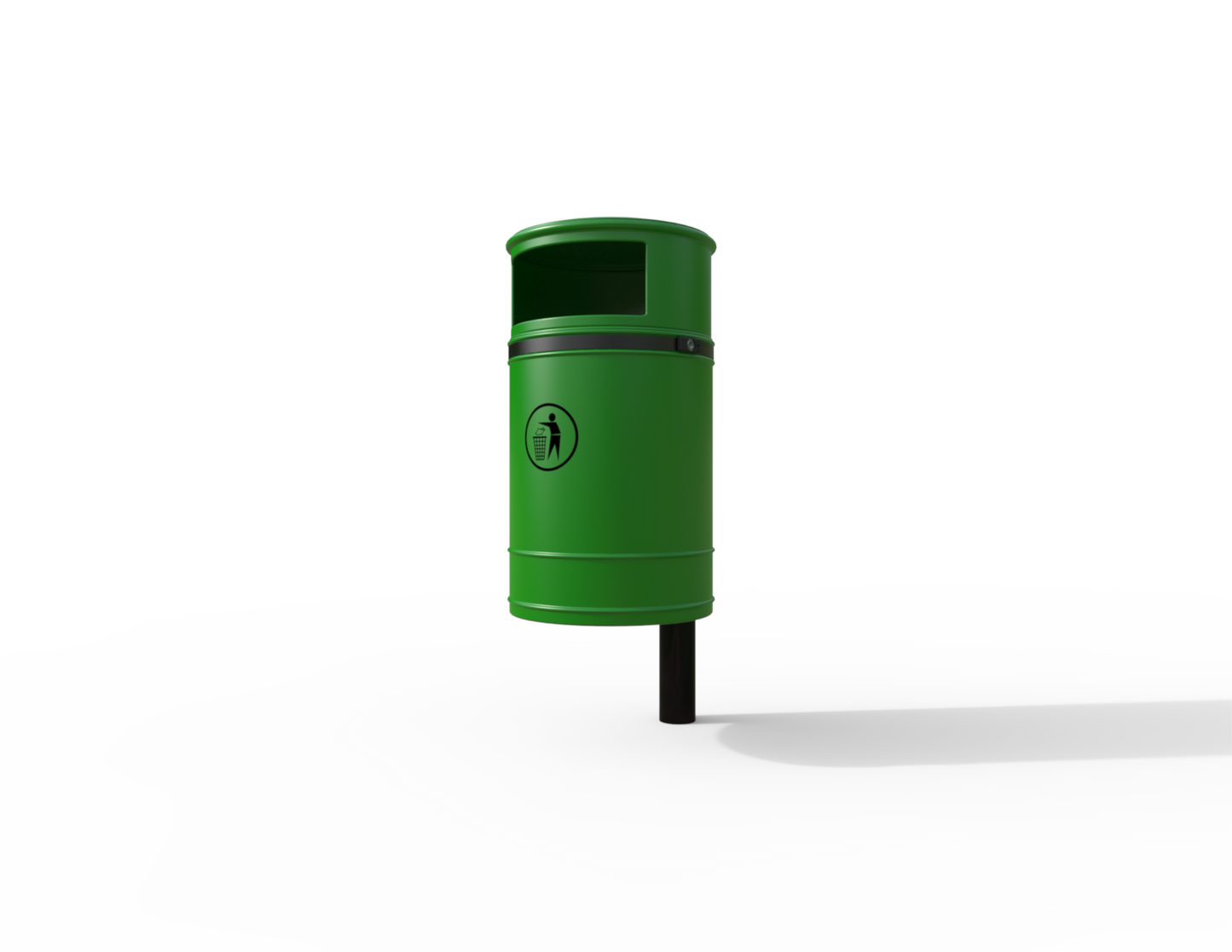 Nickleby Traditional Post Mount Litter Bin 40L | Outdoor Litterbins |