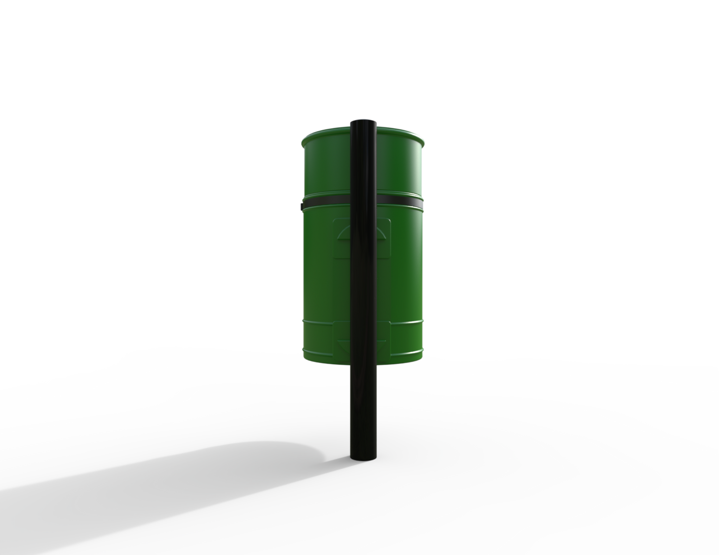 Nickleby Traditional Post Mount Litter Bin 40L | Outdoor Litterbins |