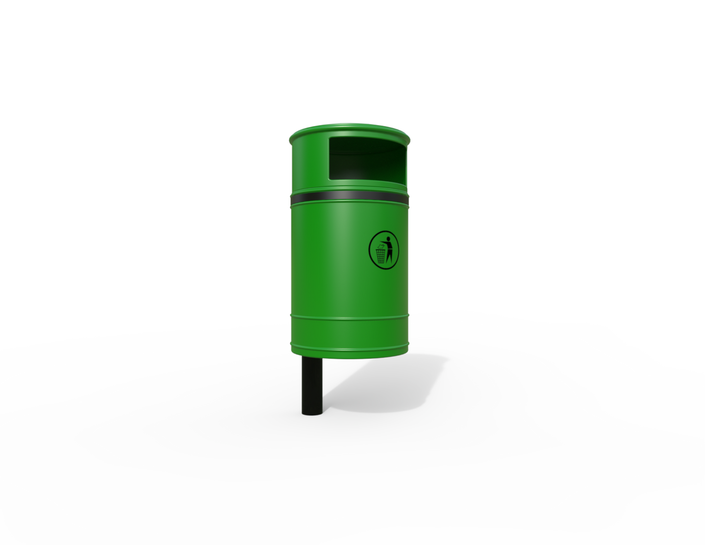 Nickleby Traditional Post Mount Litter Bin 40L | Outdoor Litterbins |