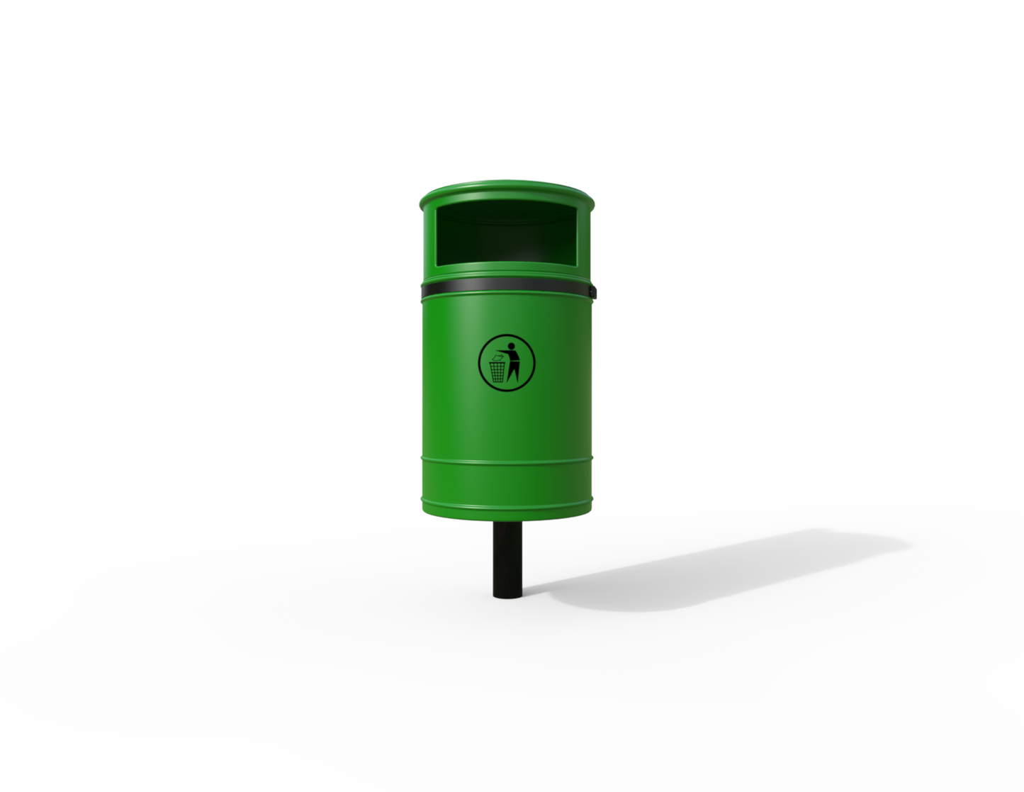 Nickleby Traditional Post Mount Litter Bin 40L | Outdoor Litterbins |