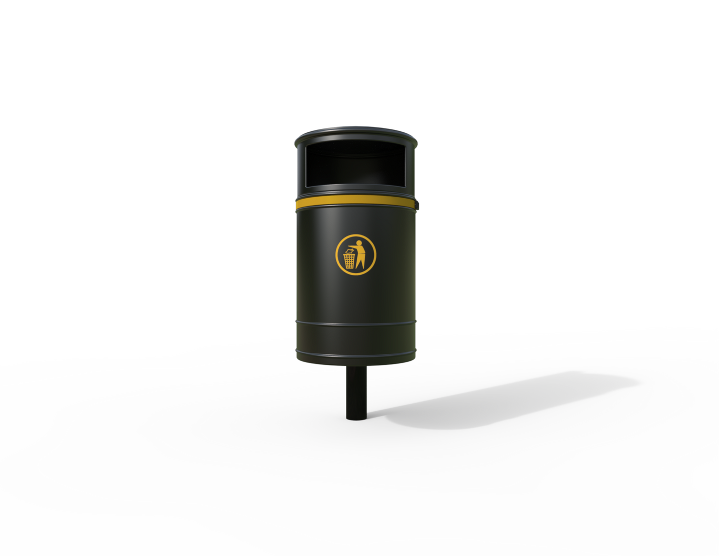 Nickleby Traditional Post Mount Litter Bin 40L | Outdoor Litterbins |