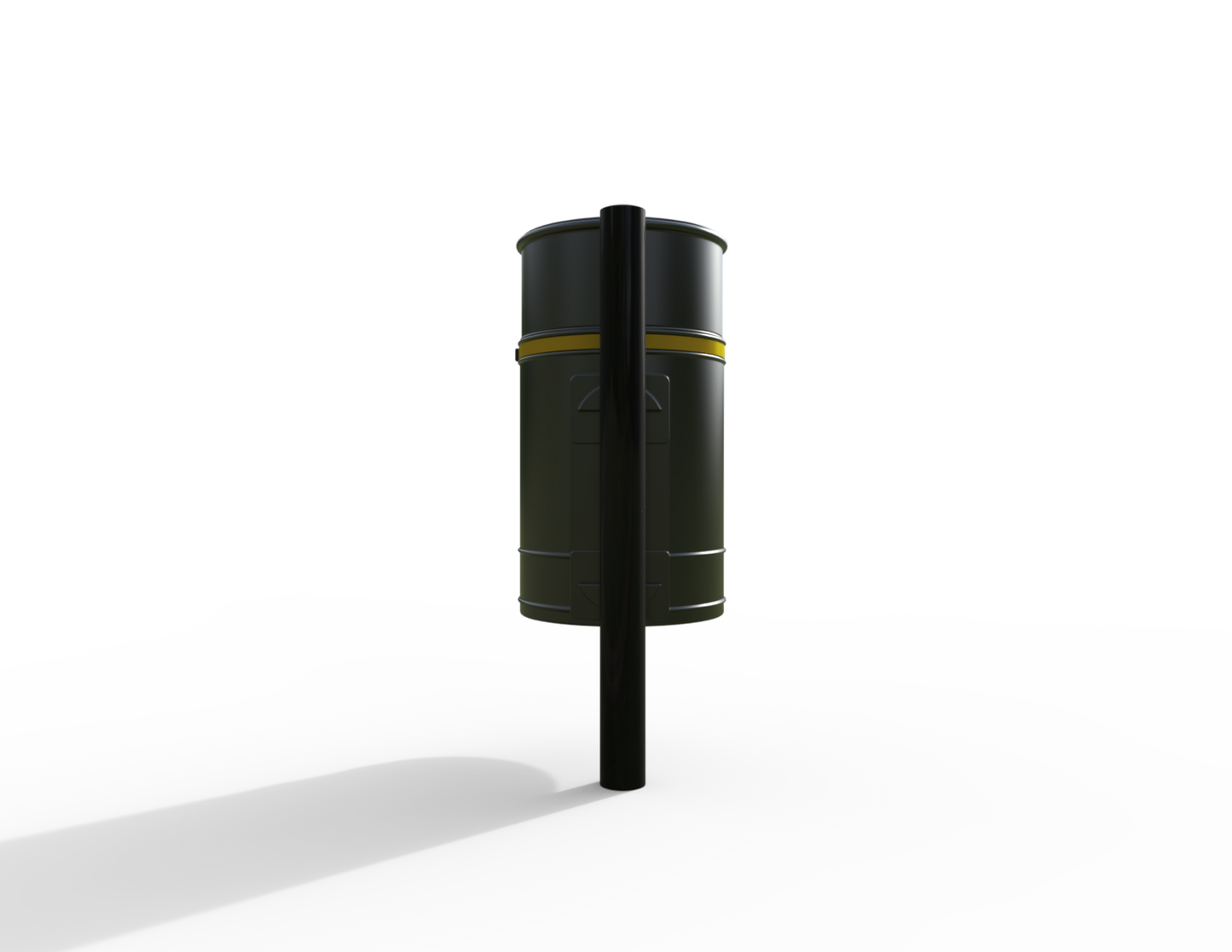 Nickleby Traditional Post Mount Litter Bin 40L | Outdoor Litterbins |