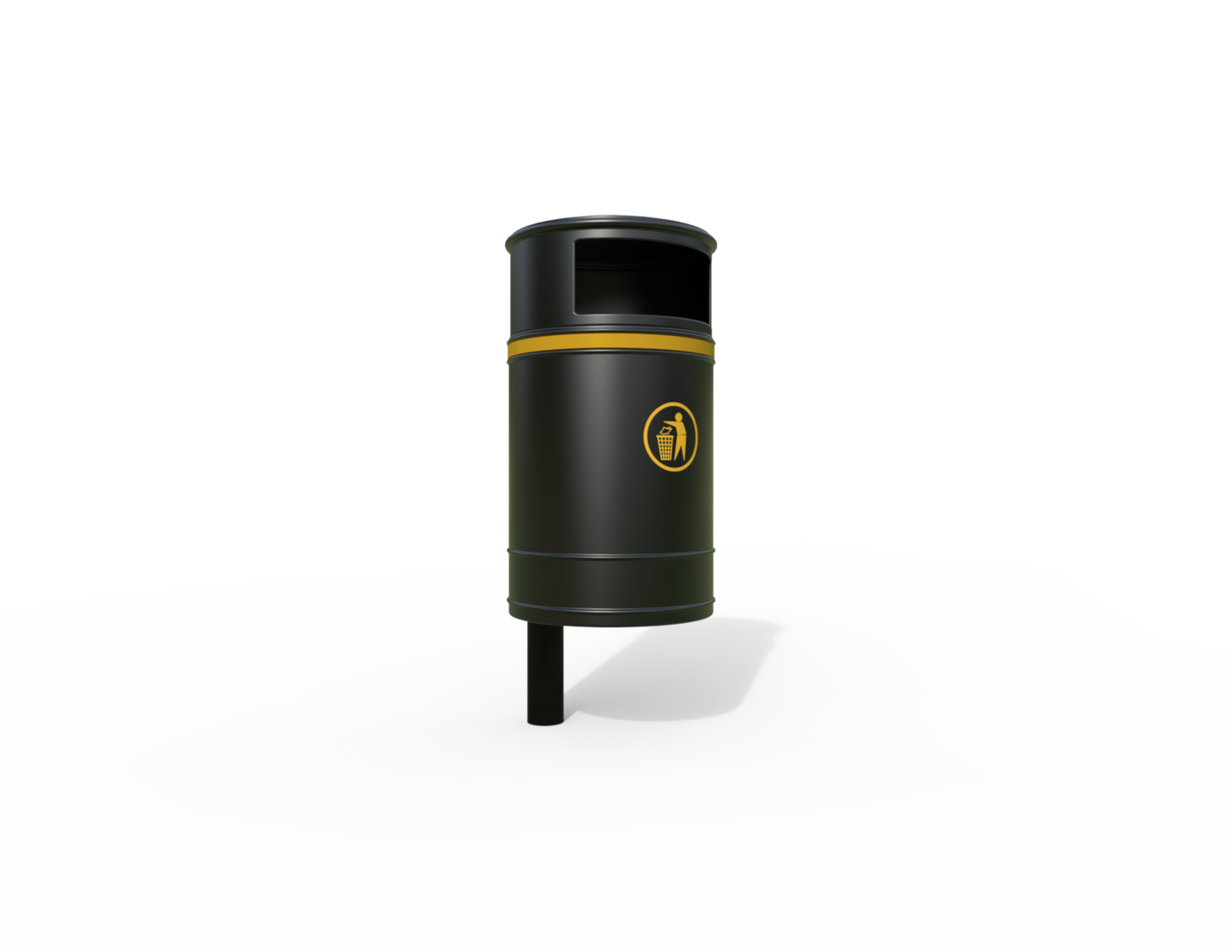 Nickleby Traditional Post Mount Litter Bin 40L | Outdoor Litterbins |