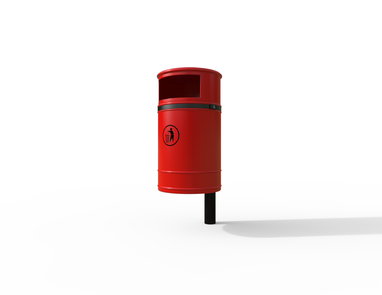Nickleby Traditional Post Mount Litter Bin 40L | Outdoor Litterbins |