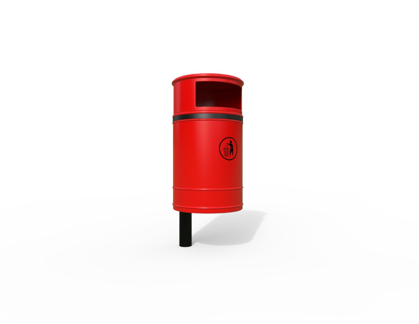 Nickleby Traditional Post Mount Litter Bin 40L | Outdoor Litterbins |