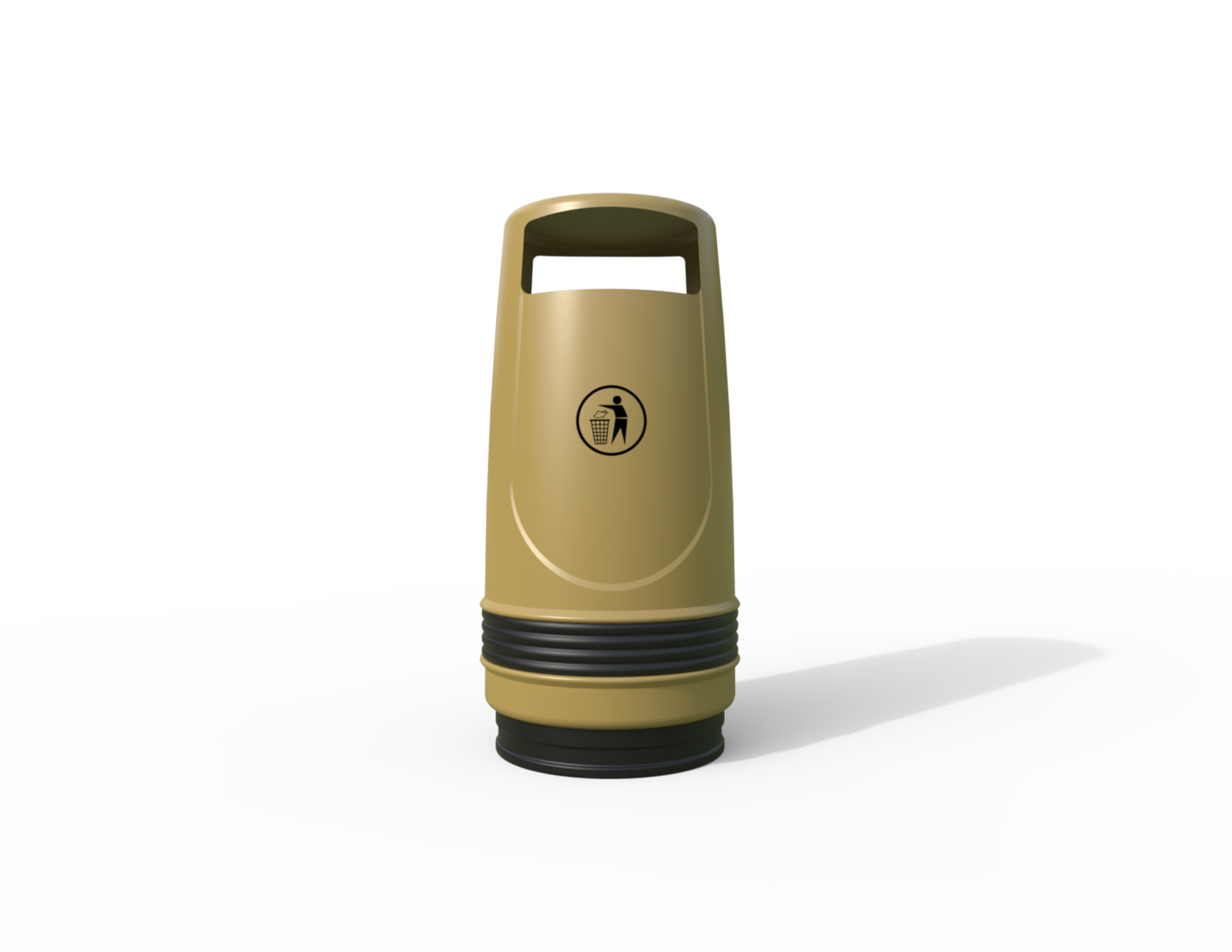 Merlin Traditional Floor Mounted Litter Bin 90L | Outdoor Litterbins |