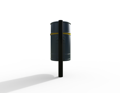 Nickleby Traditional Post Mount Litter Bin 40L | Outdoor Litterbins |