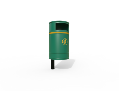 Nickleby Traditional Post Mount Litter Bin 40L | Outdoor Litterbins |