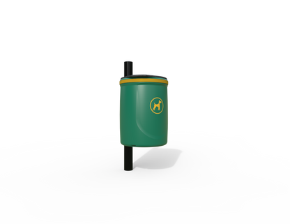 Doggy Traditional Post Mounted Litter Bin 40L | Outdoor Litterbins |