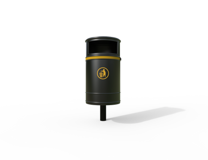 Nickleby Traditional Post Mount Litter Bin 40L | Outdoor Litterbins |