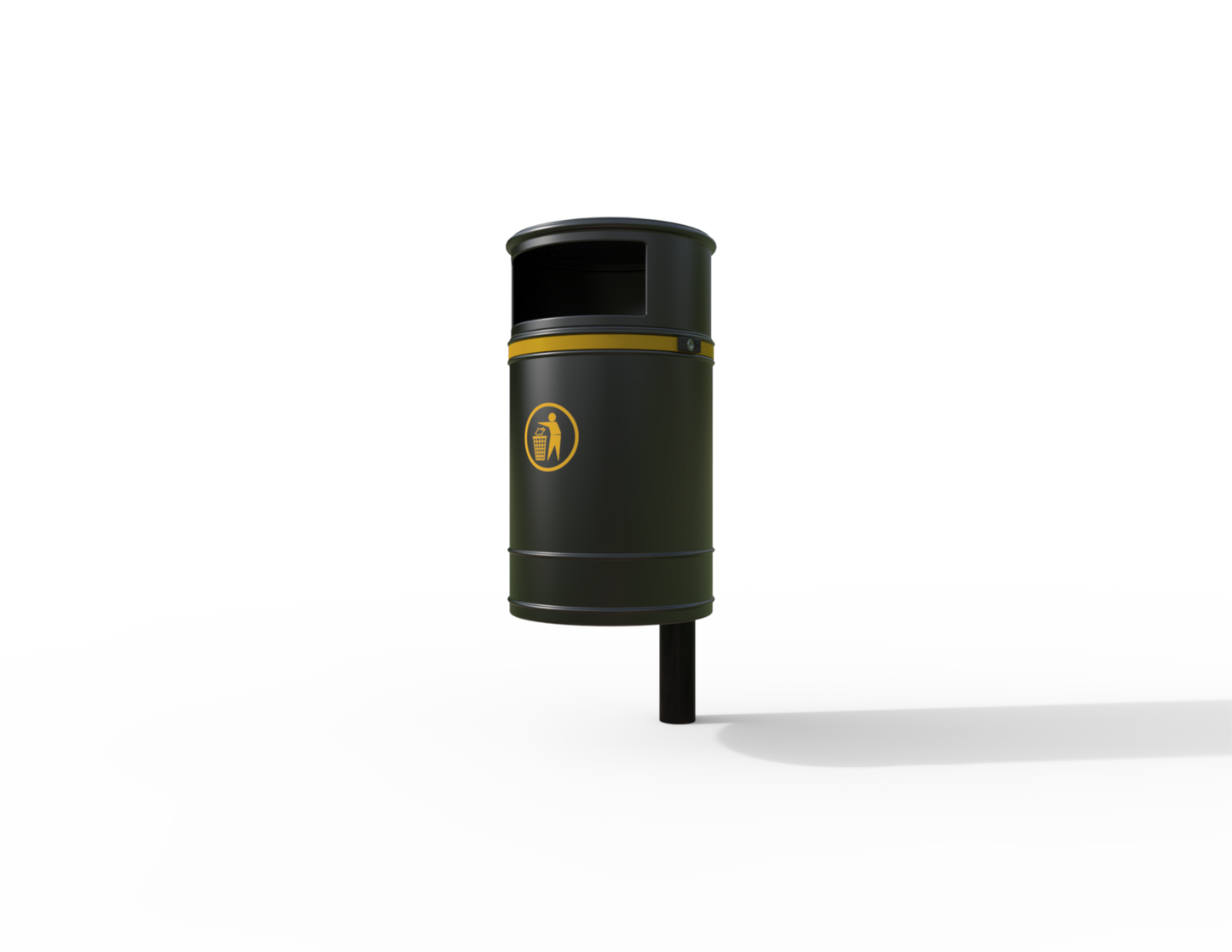 Nickleby Traditional Post Mount Litter Bin 40L | Outdoor Litterbins |