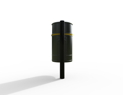 Nickleby Traditional Post Mount Litter Bin 40L | Outdoor Litterbins |